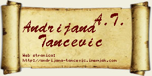 Andrijana Tančević vizit kartica